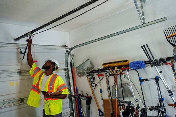 Professional Garage Door Roller Replacement technician working in Westhampton Beach, NY